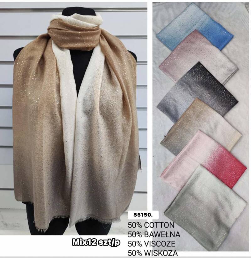 Szaliki damskie Roz Standard, Mix Kolor Paczka 12 szt